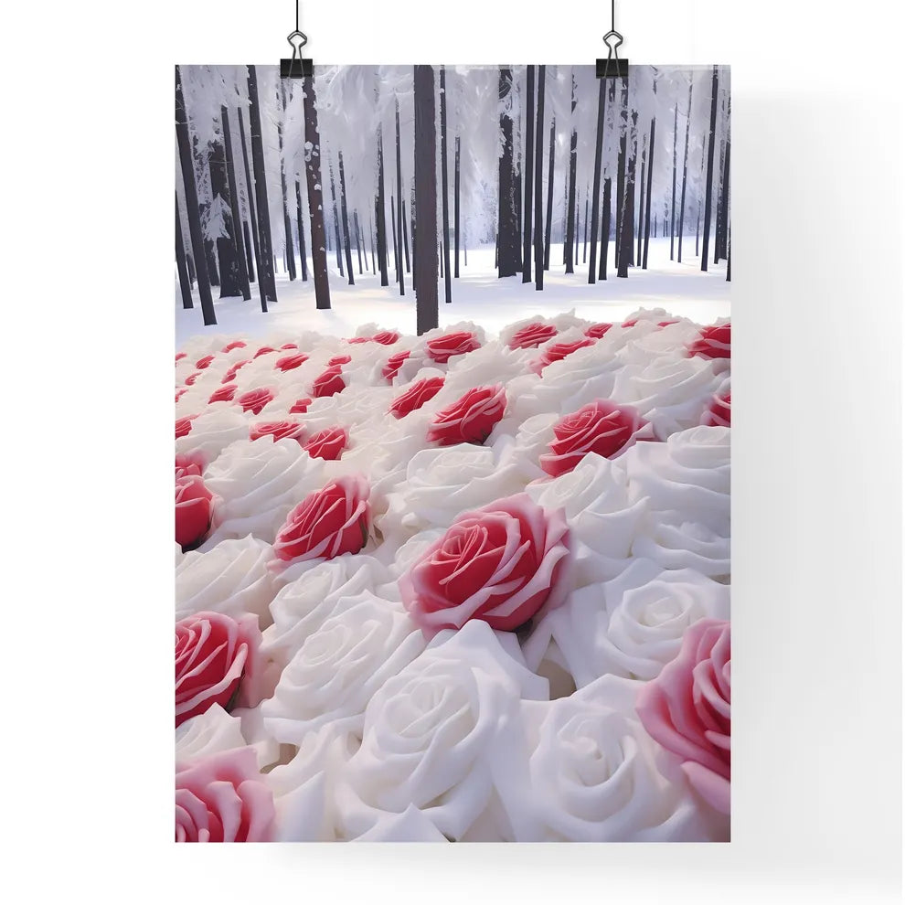 A Poster of photos of 1000 roses after heavy Poster