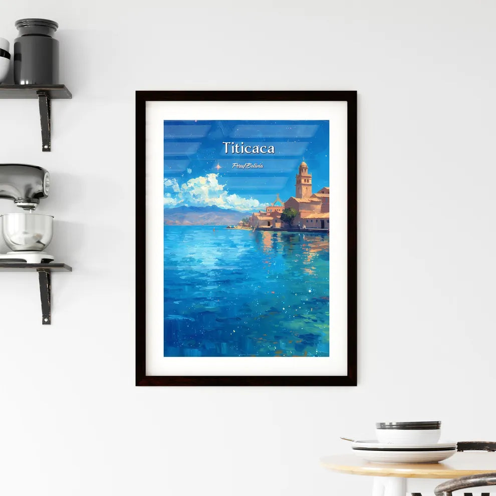 Titicaca, Peru/Bolivia - Art print of a city next to a body of water Custom Print