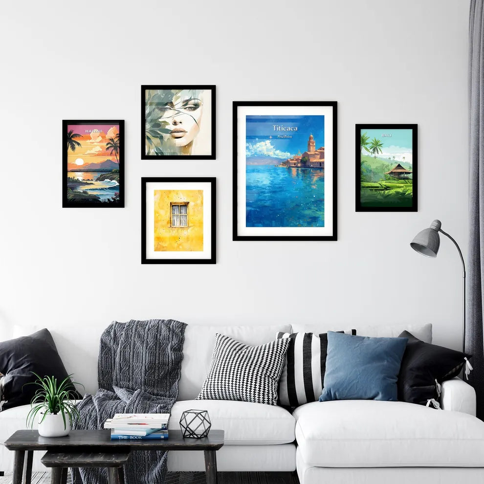 Titicaca, Peru/Bolivia - Art print of a city next to a body of water Interior Design
