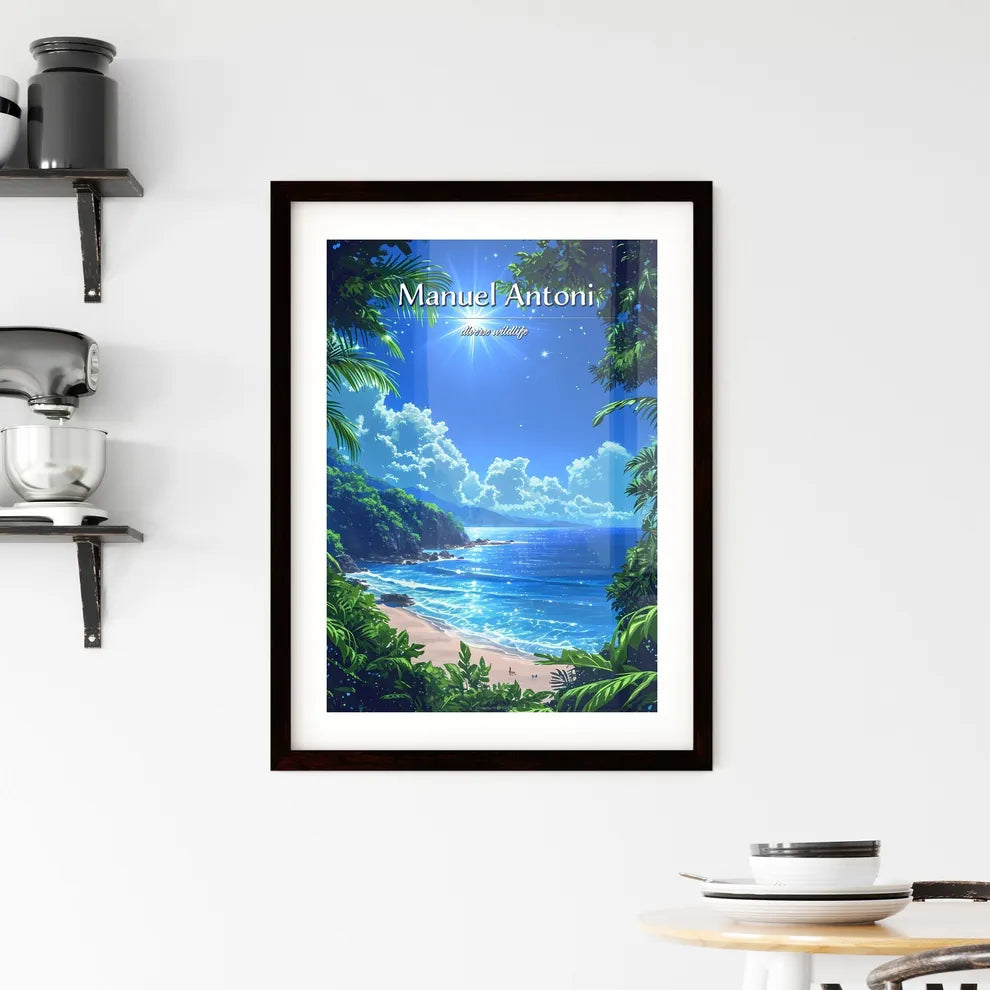 Manuel Antonio Beach - Art print of a beach  Framed Print