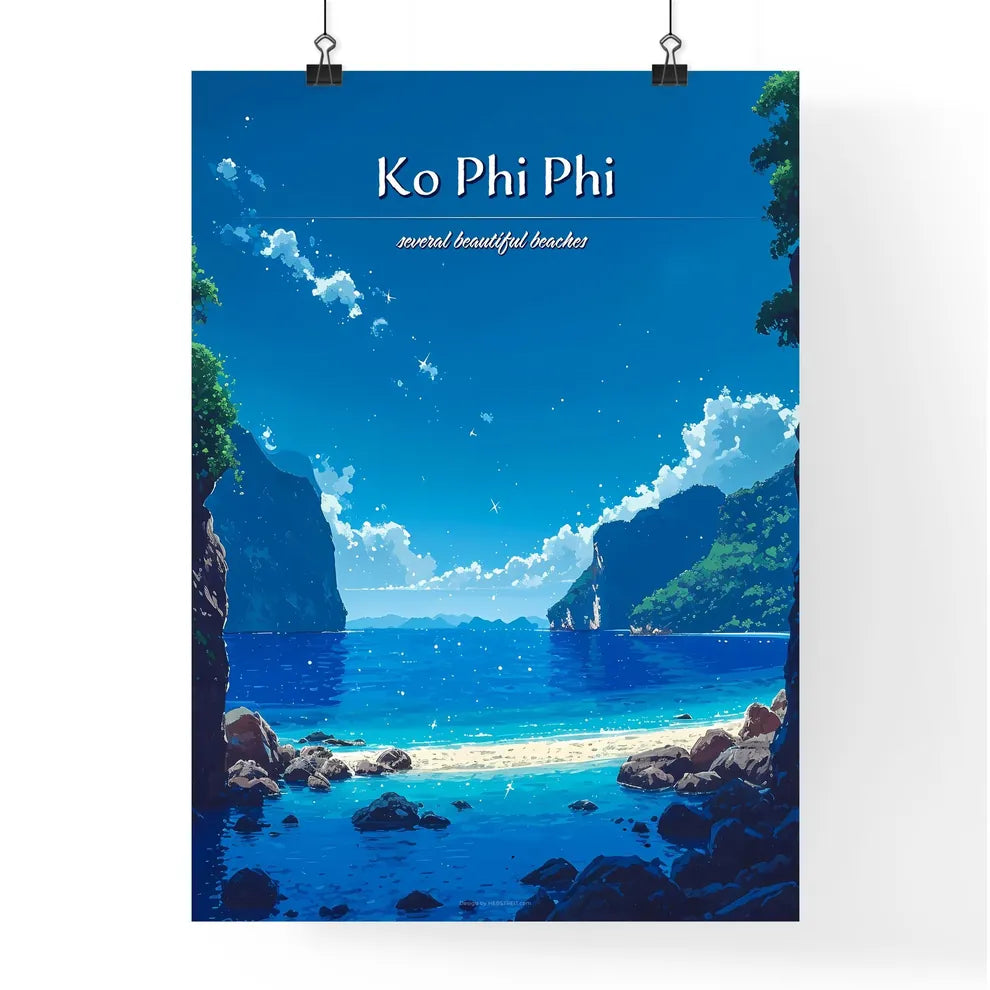 Ko Phi Phi Don Beach - Art print of a beach  Poster