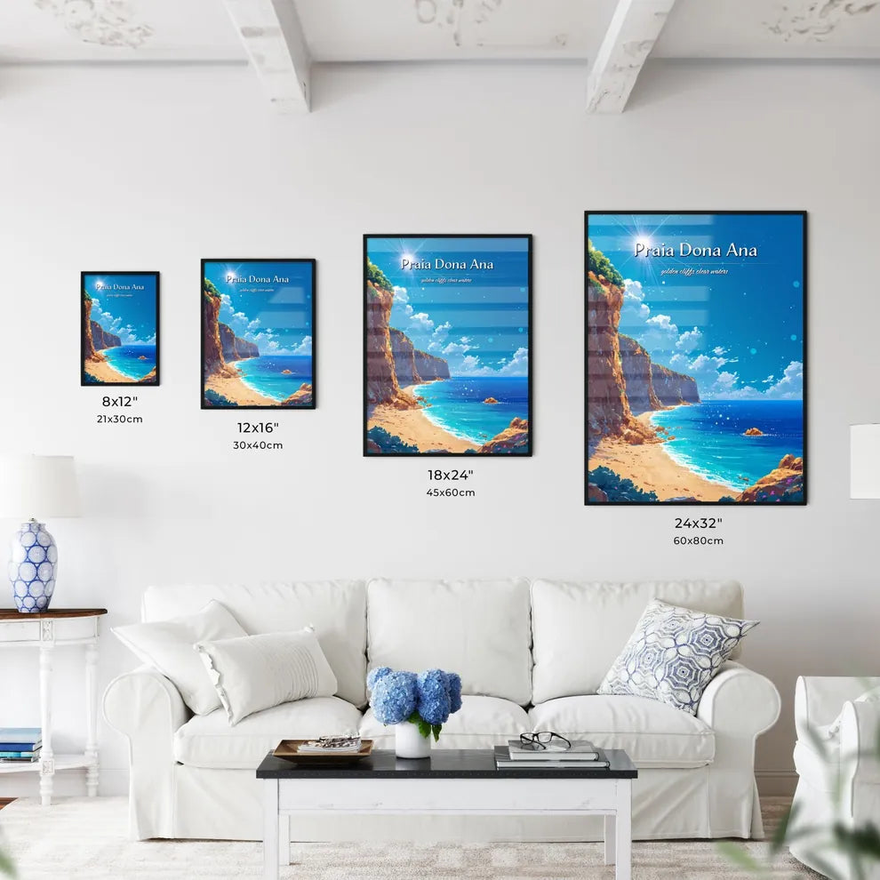 Praia Dona Ana Beach - Art print of a beach  - Kitchen Hangings