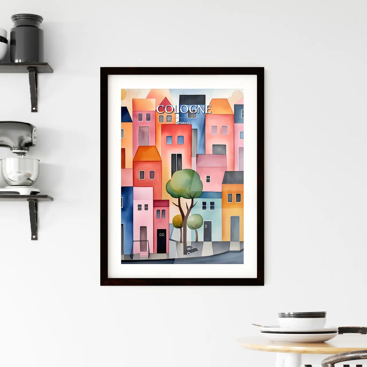 Cologne, Germany - Art print of a painting of a city Custom Print
