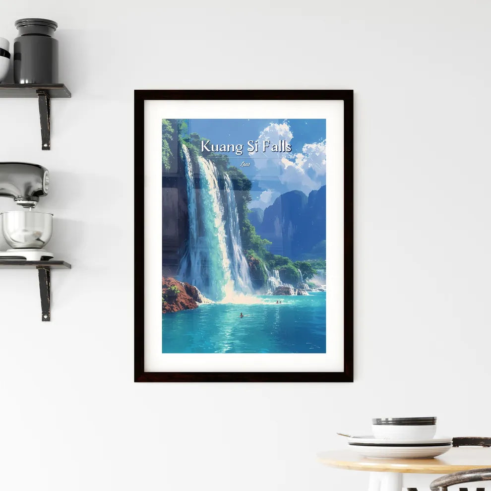 Kuang Si Falls Framed Print