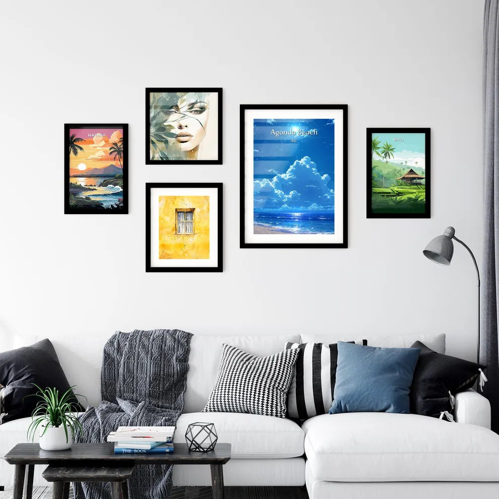 Agonda Beach - Art print of a blue sky w Wall Art