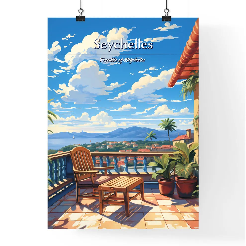 On the roofs of Seychelles Poster