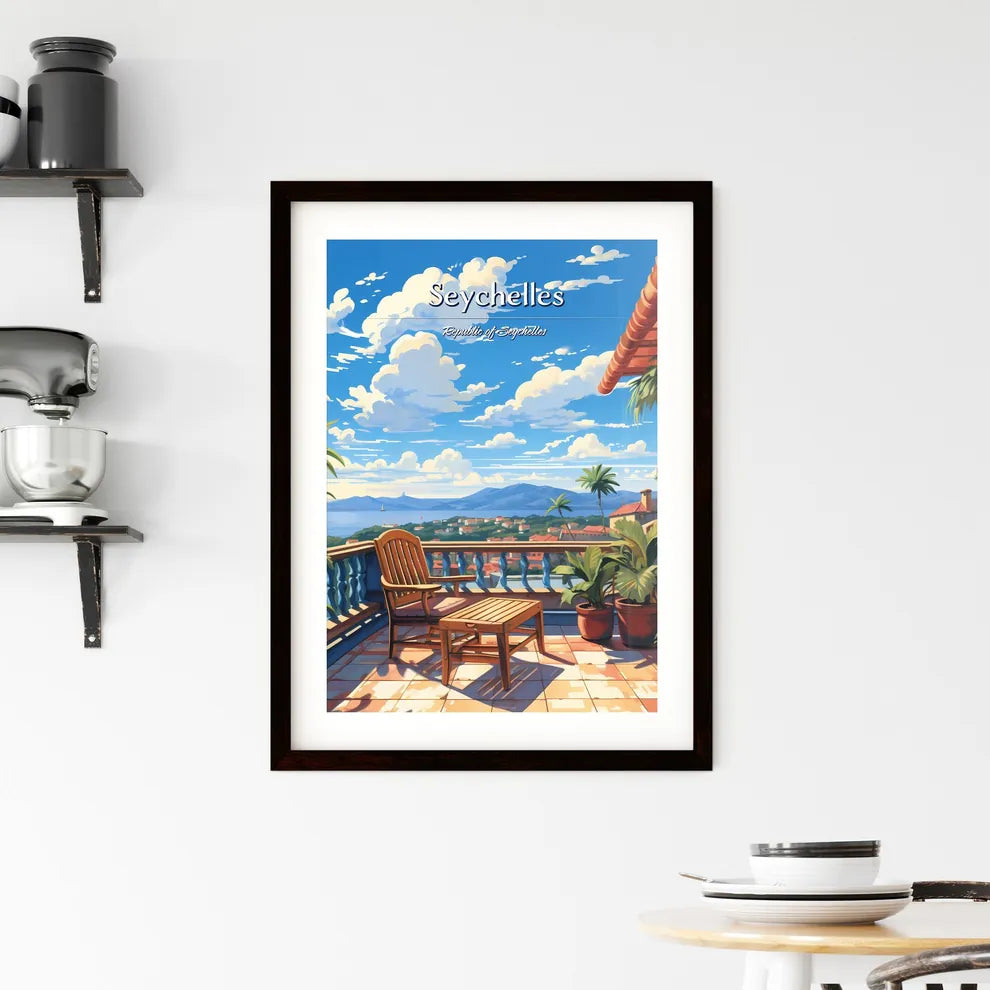 On the roofs of Seychelles Framed Print