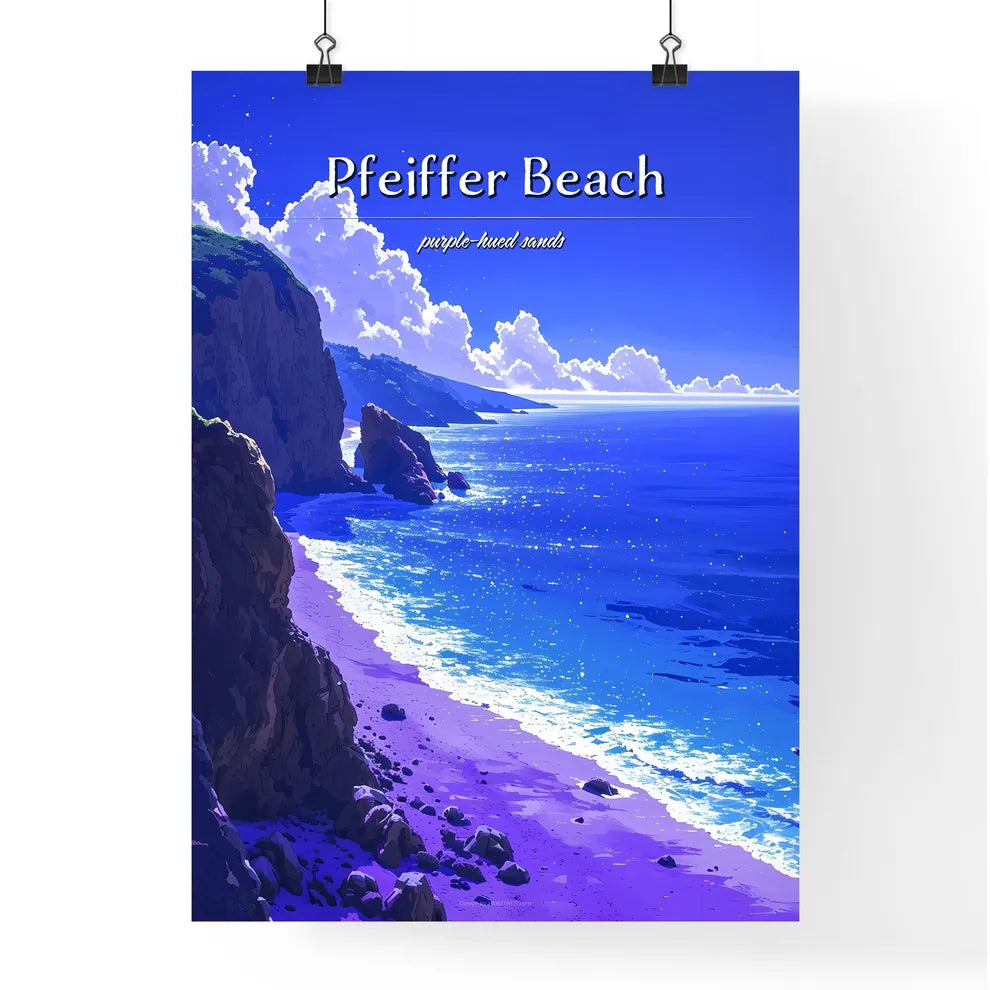 Pfeiffer Beach - Art print of a rocky beac Poster