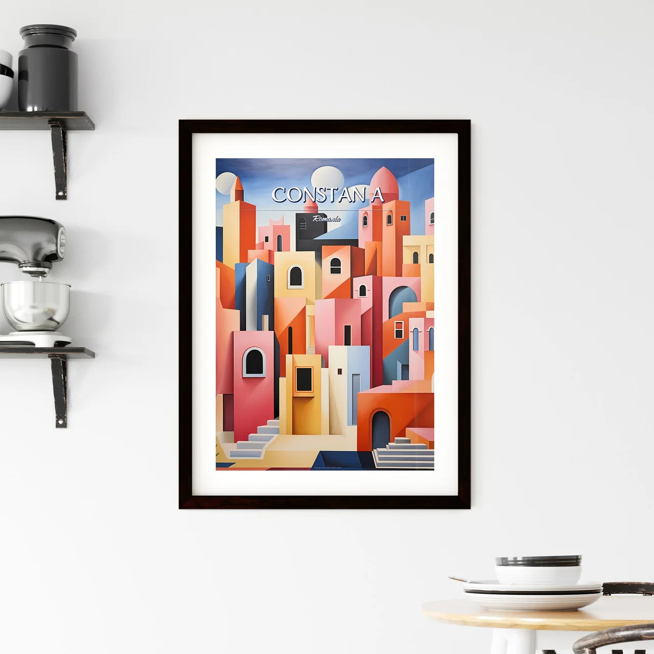 Constanța, Romania - Art print of a painting of a city Custom Print