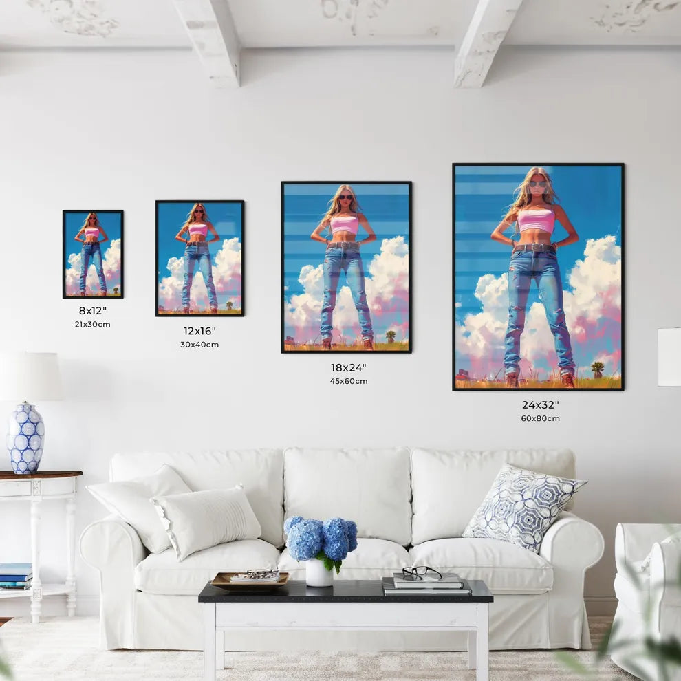 Vintage hipster woman - Art print of a woman - Kitchen Hangings