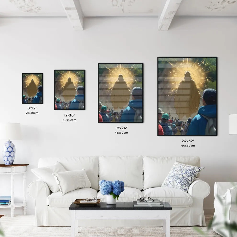 Saint mary standing above firefighters - Kitchen Hangings