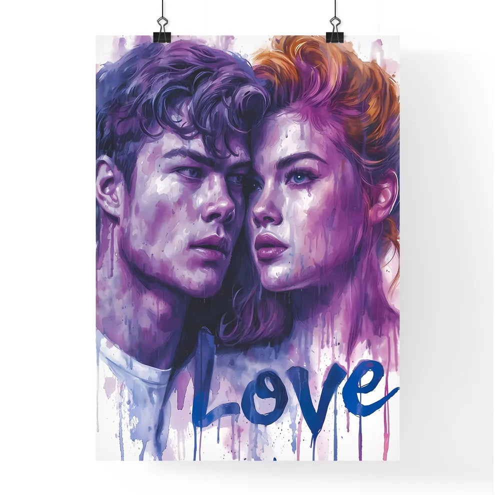 Cute pastel Love illustration - Art print of Poster