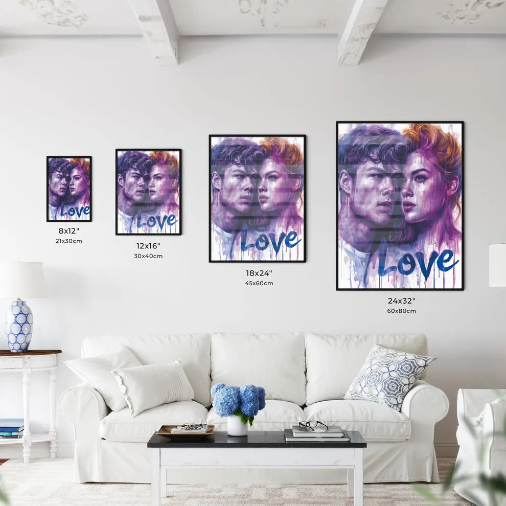 Cute pastel Love illustration - Art print of - Kitchen Hangings