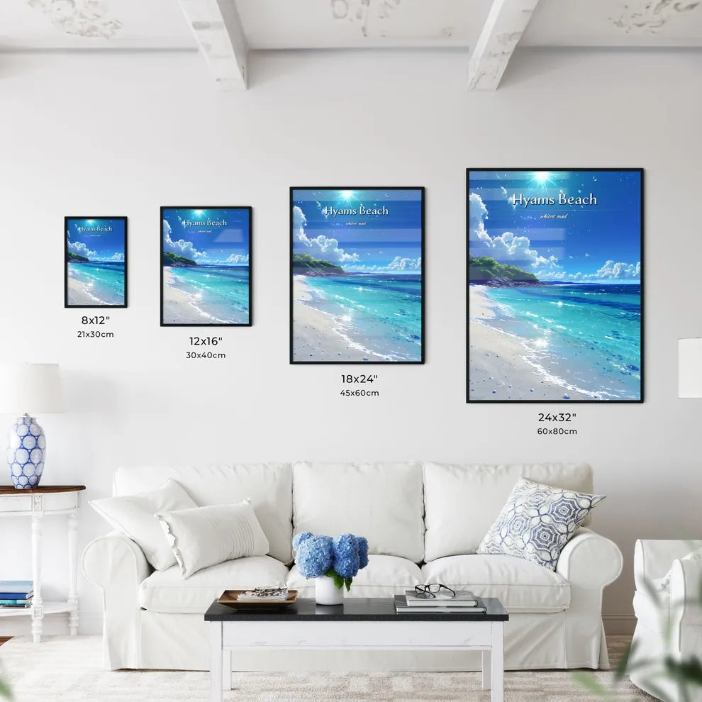 Hyams Beach - Art print of a beach with - Kitchen Hangings