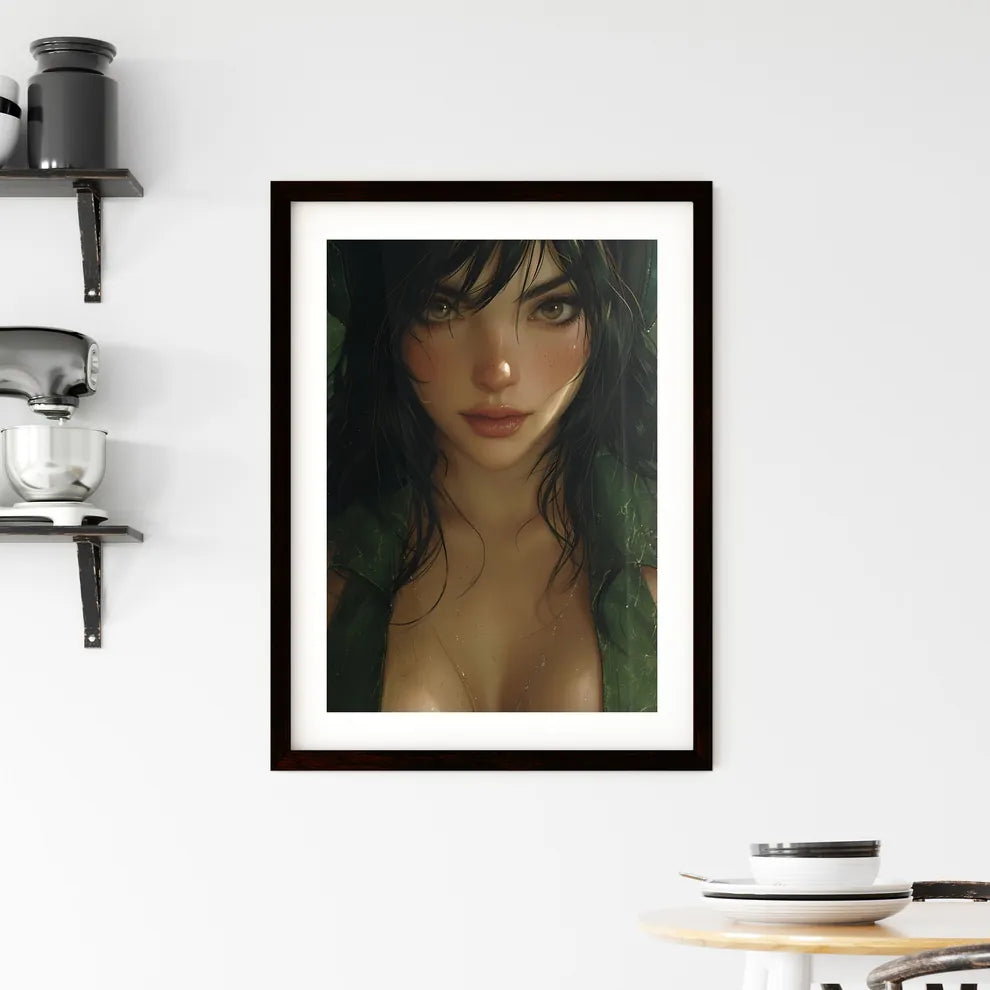 Chubby pin up girl Framed Print