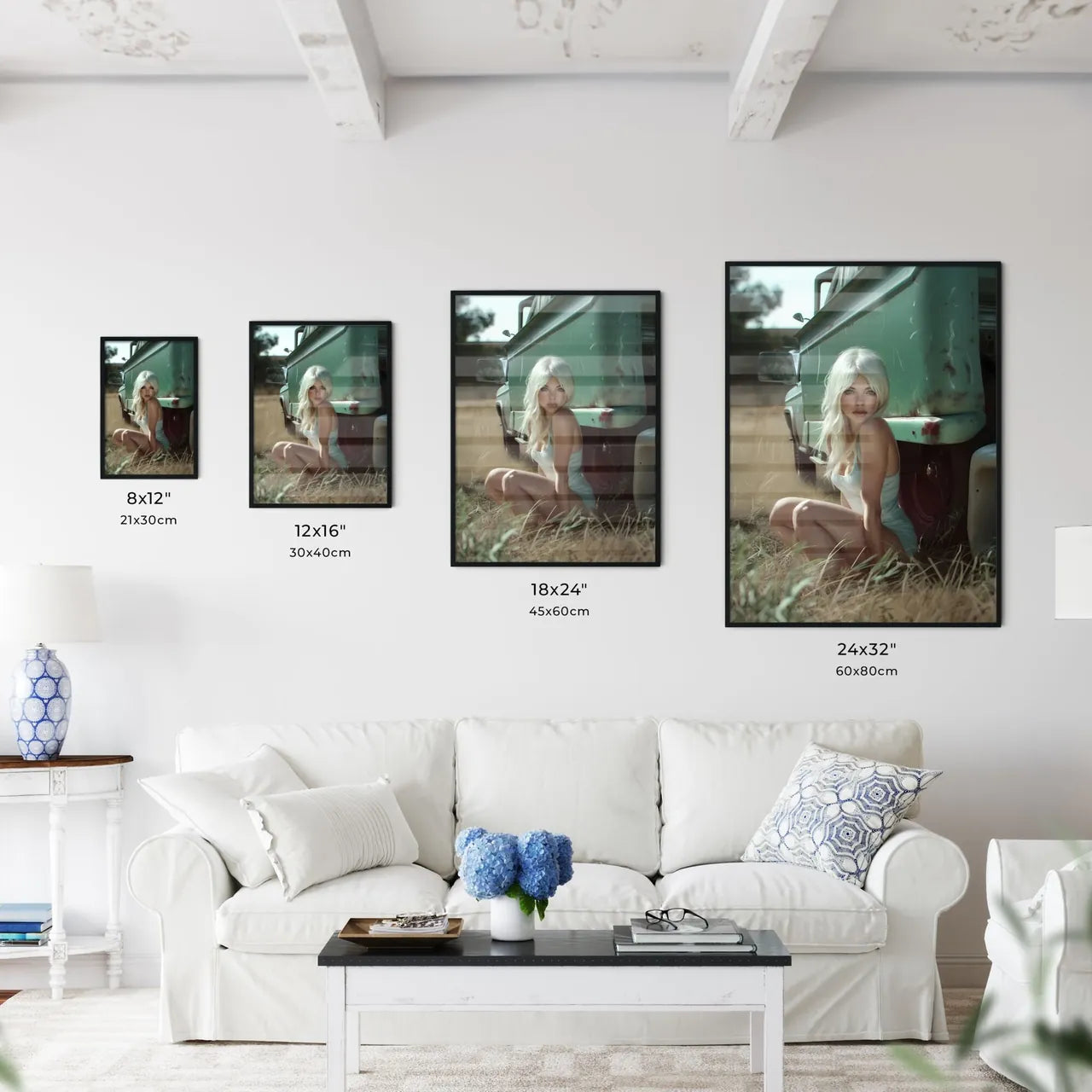 Sitting pin up factory worker girl - Kitchen Hangings