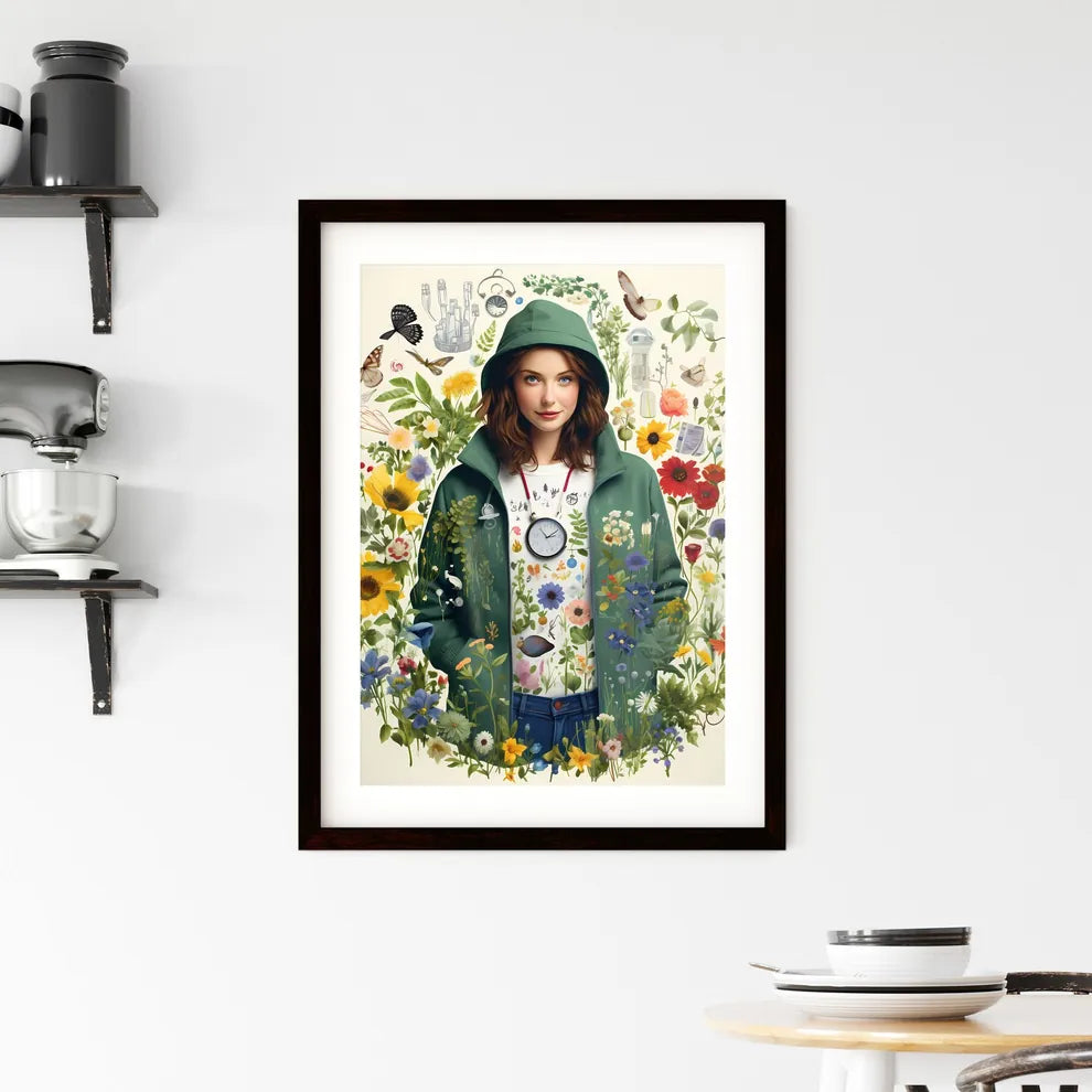 Sweat it out! - Art print of a woman in a Framed Print