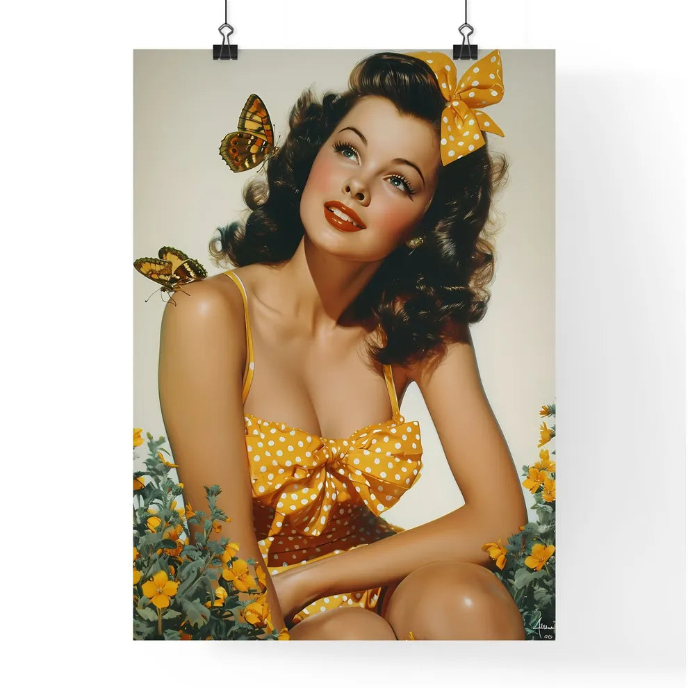 Playful scene of a retro housewife - Art pri Poster