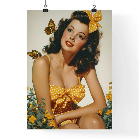 Playful scene of a retro housewife - Art pri Poster