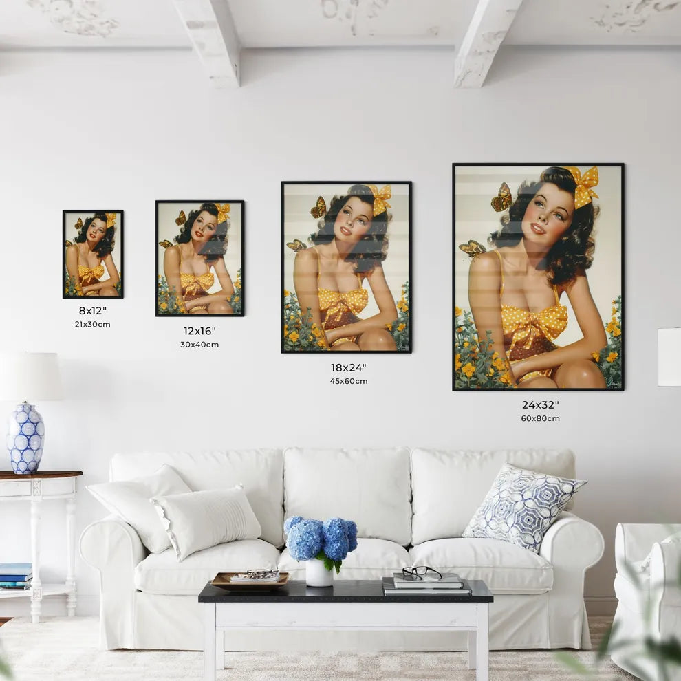 Playful scene of a retro housewife - Art pri - Kitchen Hangings