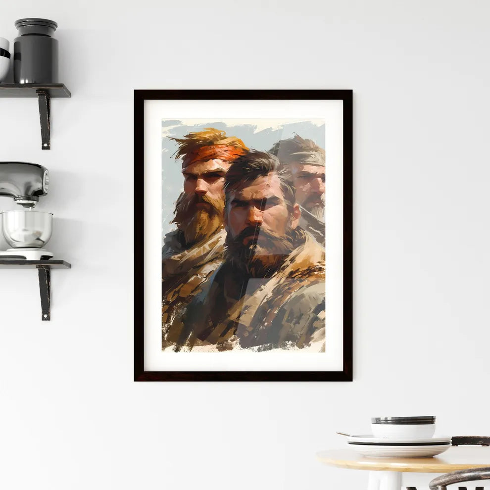 The mullahs - Art print of a group of m Framed Print