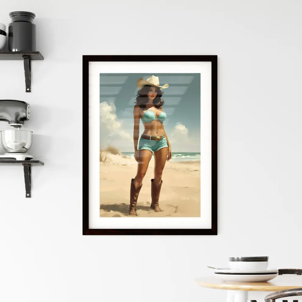 Cowgirl woman beautiful Framed Print