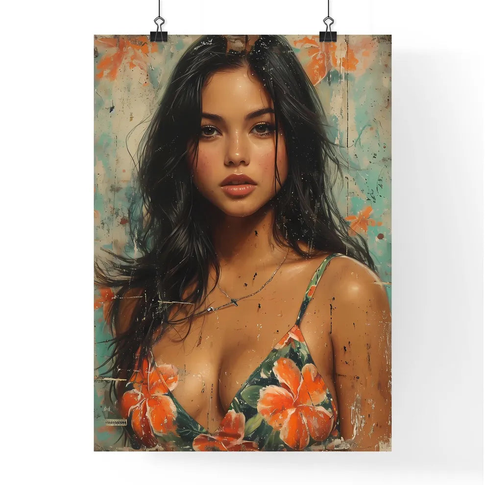 1959 pin up girl - Art print of a woman in a Poster