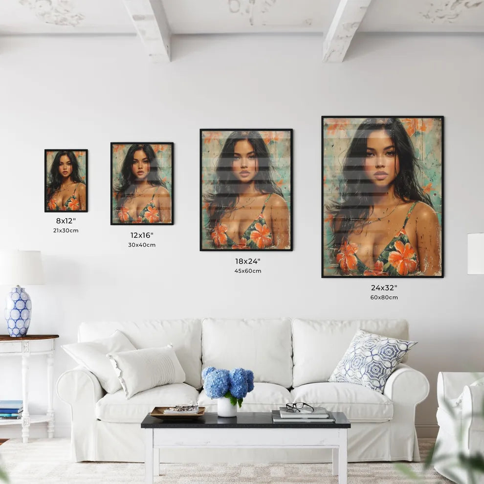 1959 pin up girl - Art print of a woman in a - Kitchen Hangings