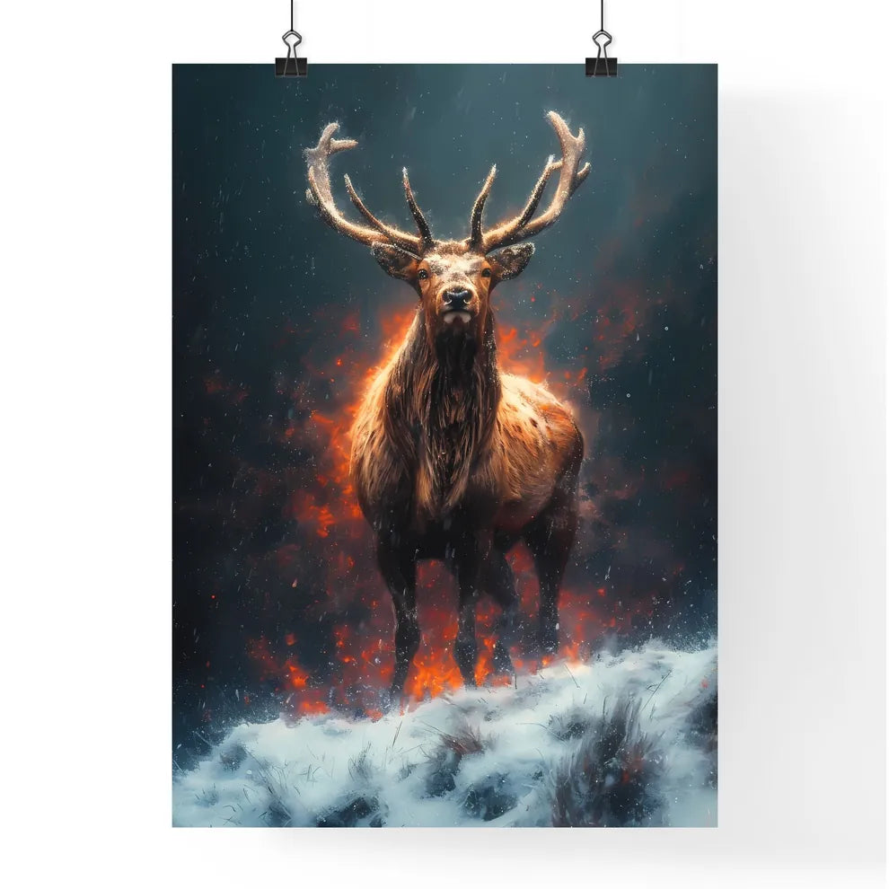 Winter wildlife wallpaper  Poster