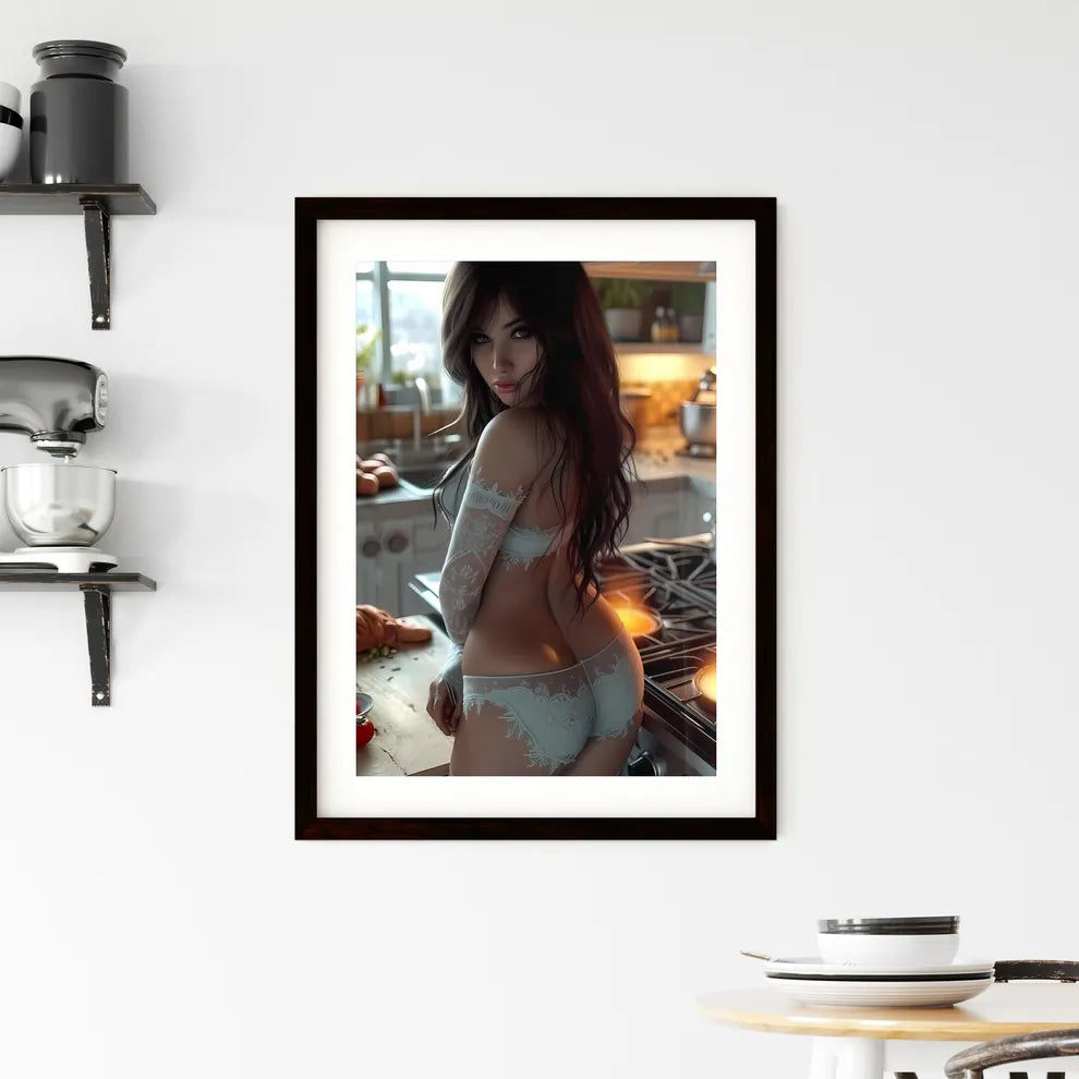 Housewife - Art print of a woman in a Framed Print