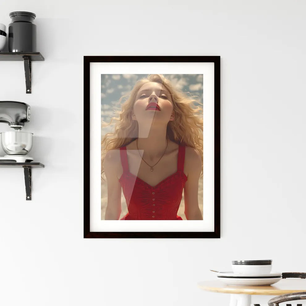 Beautiful woman in a short 1950's style - Ar Framed Print