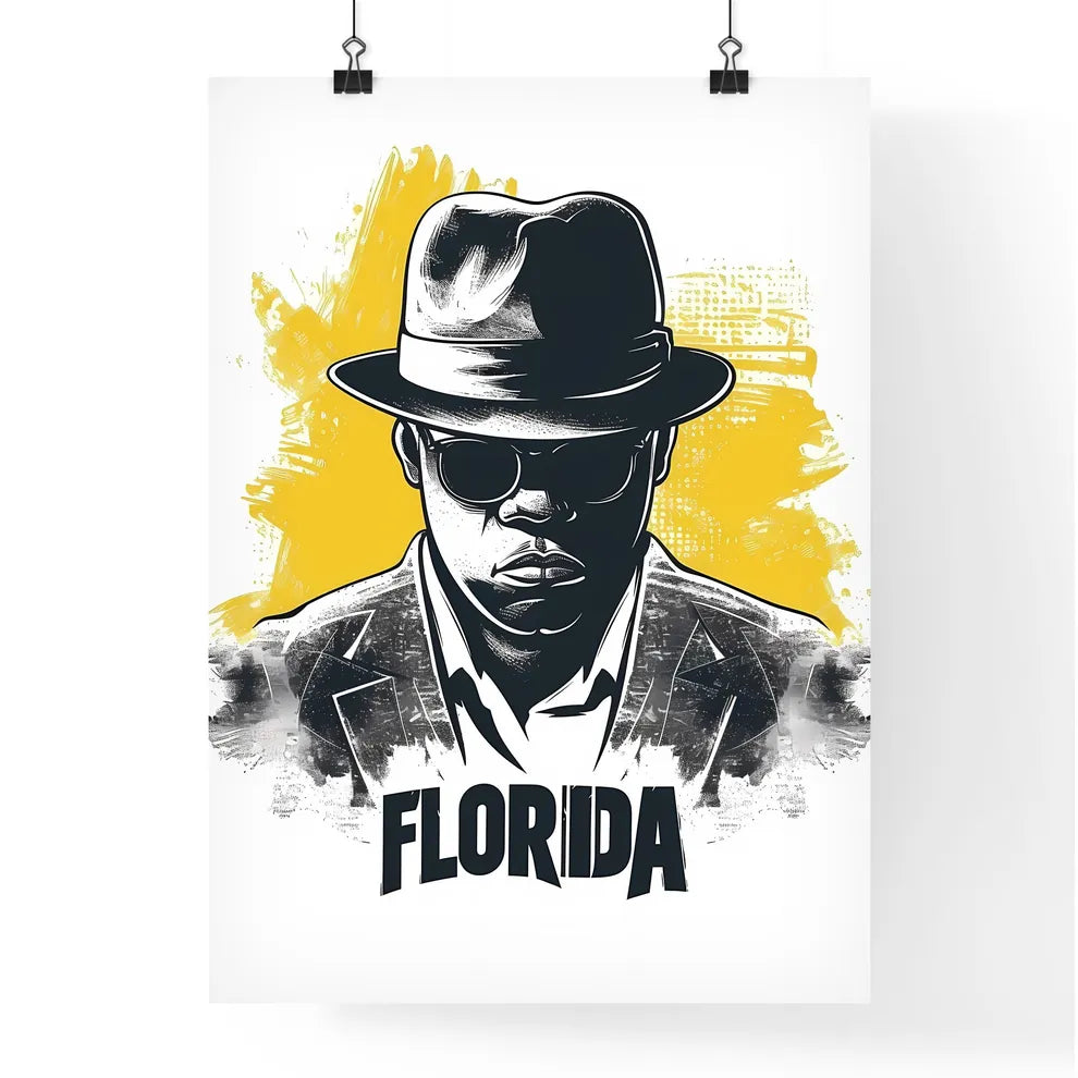 Poster with bottom text FLORIDA in bold font Poster