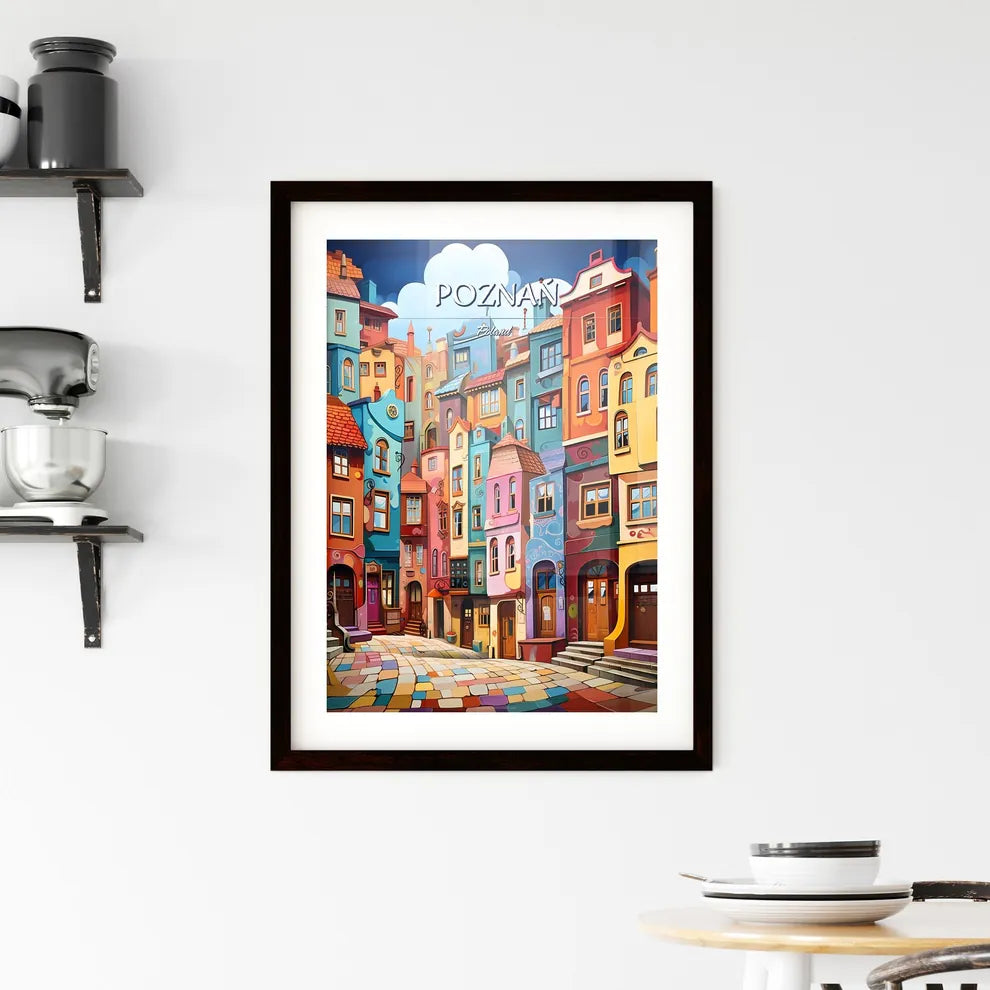 Poznań, Poland - Art print of a colorful buildings in a city Custom Print