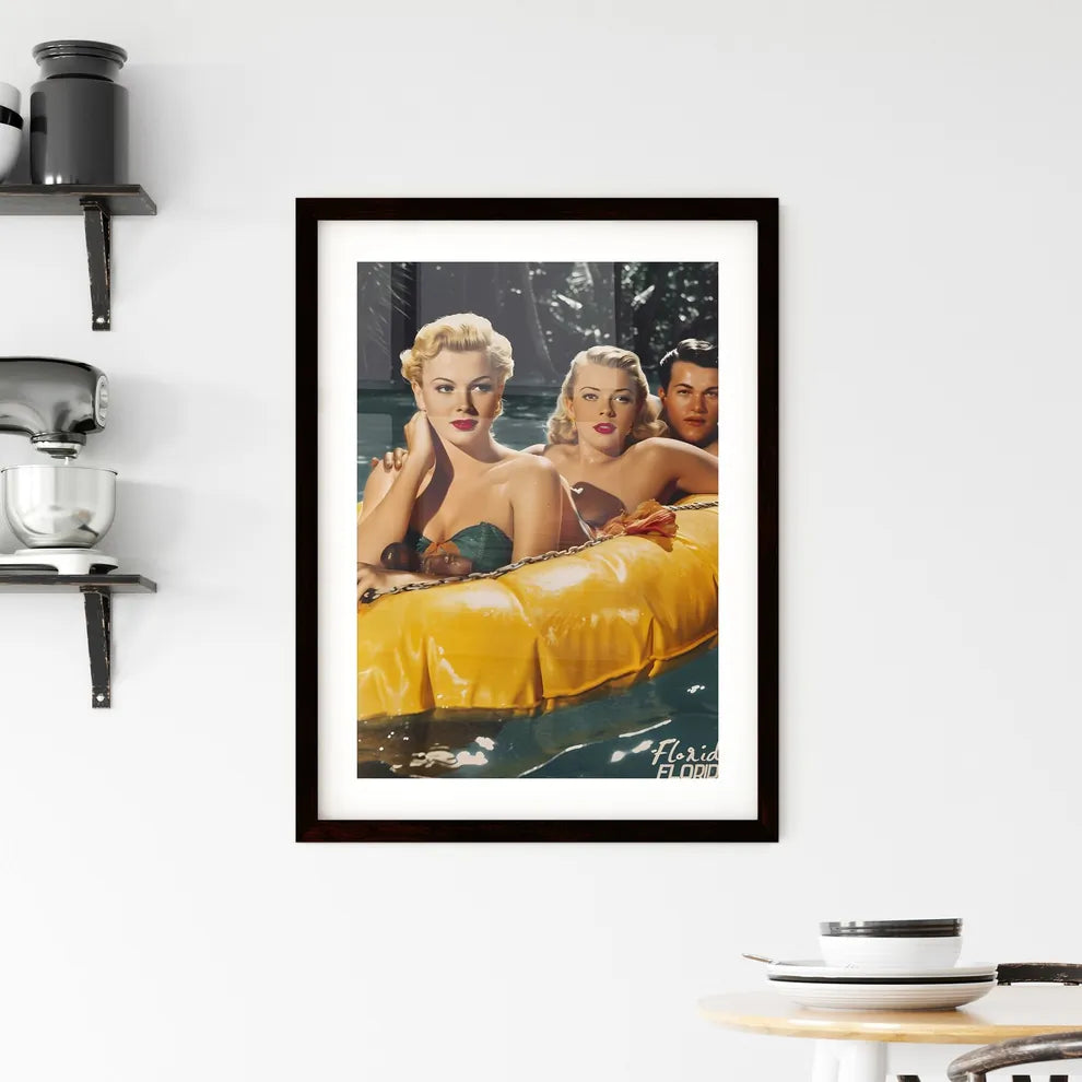 Poster with bottom text FLORIDA in bold font Framed Print