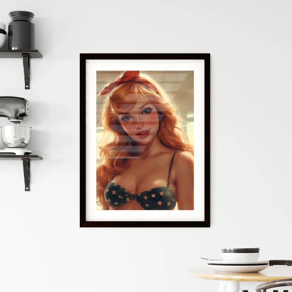 Pin up girl Framed Print
