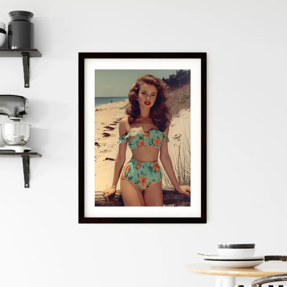 Sandra Bernhart playing - Art print of a wom Framed Print