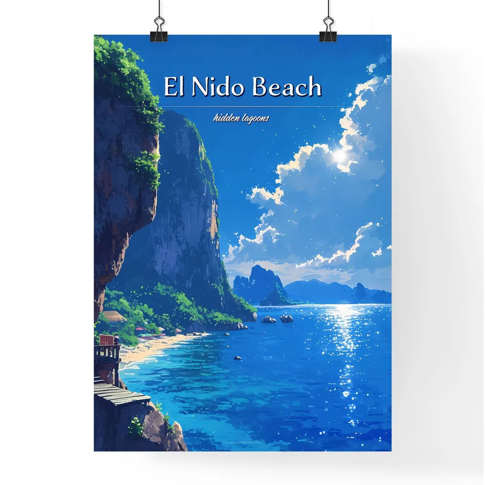El Nido Beach - Art print of a beach with Poster