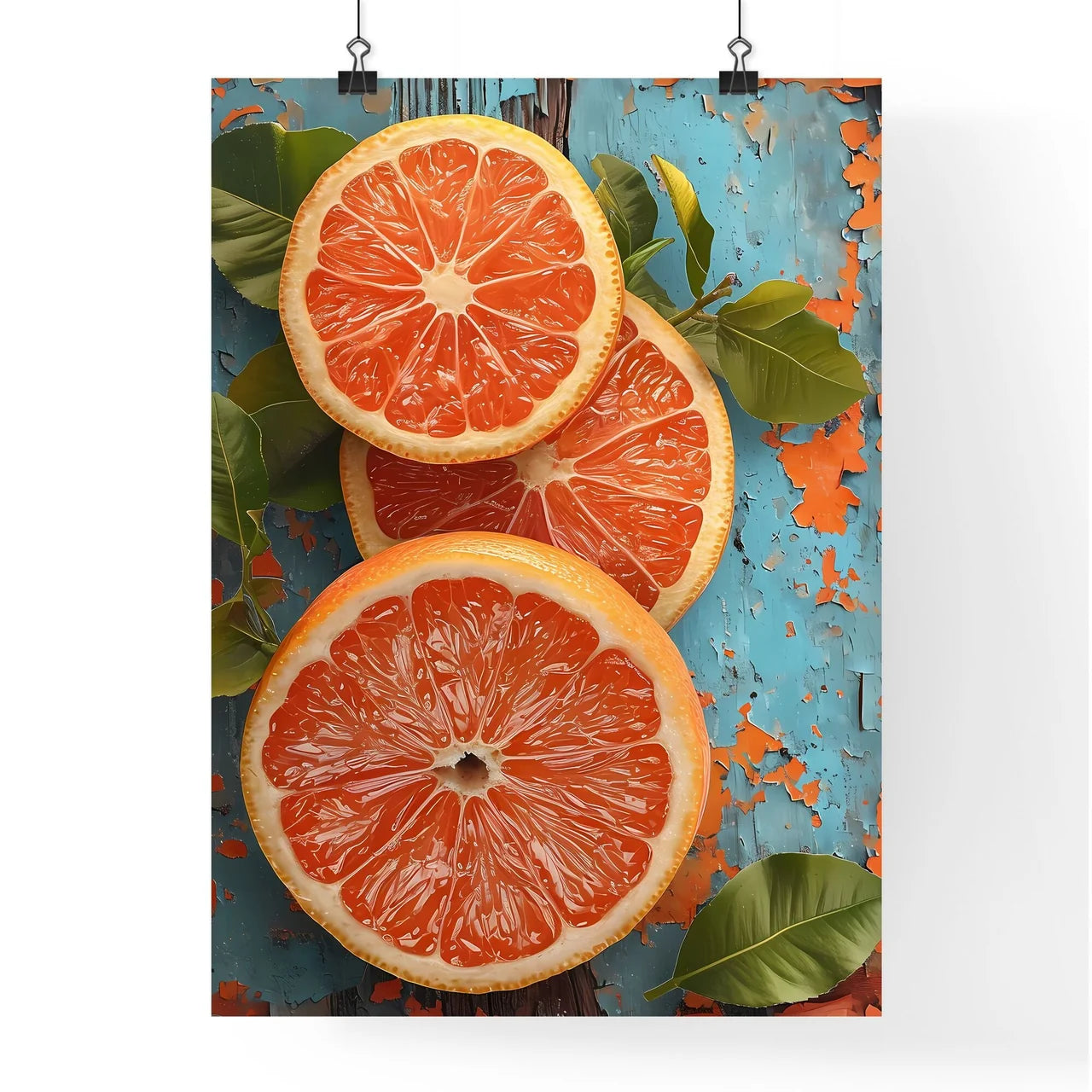 The flat vector lemon illustration - Art pri Poster