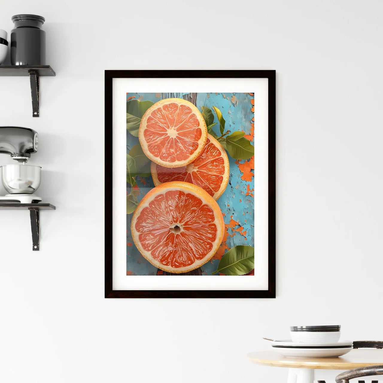 The flat vector lemon illustration - Art pri Framed Print