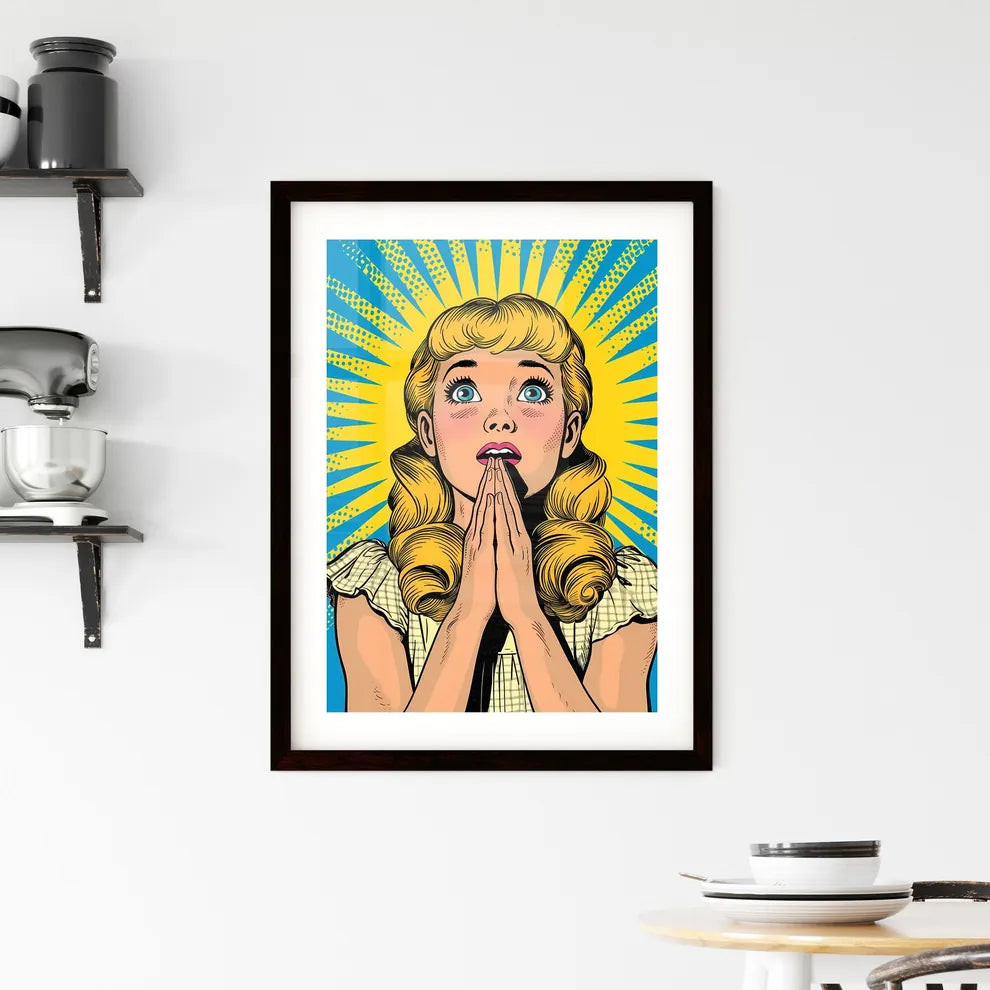 Saint mary anime - pop art style - comic boo Framed Print