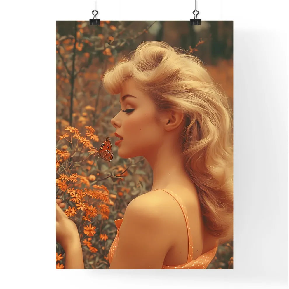 Playful scene of a retro housewife  Poster