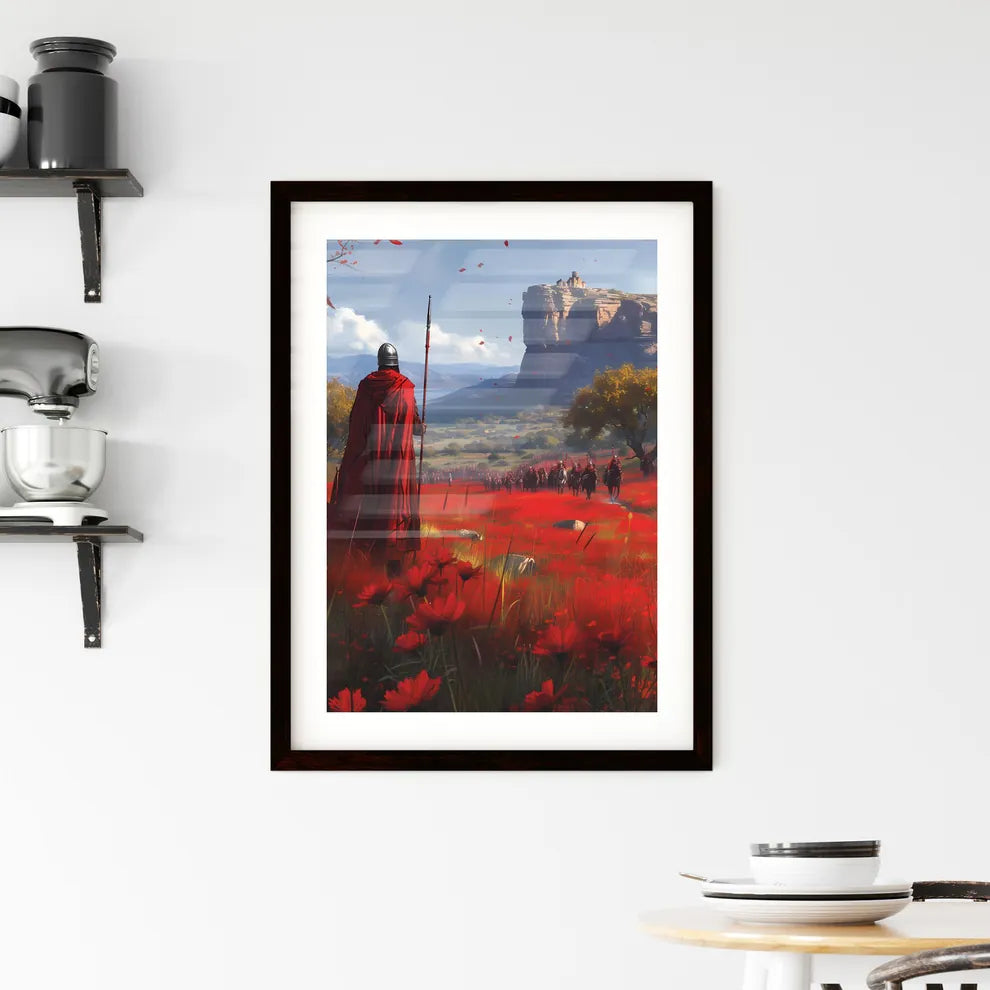Movie poster Moses hoisting a magic staff ab Framed Print