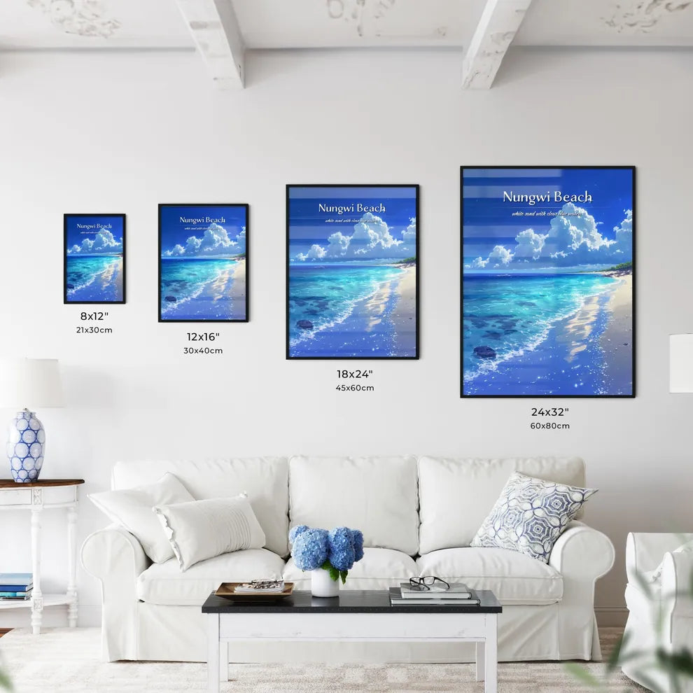 Nungwi Beach - Art print of a beach with - Kitchen Hangings