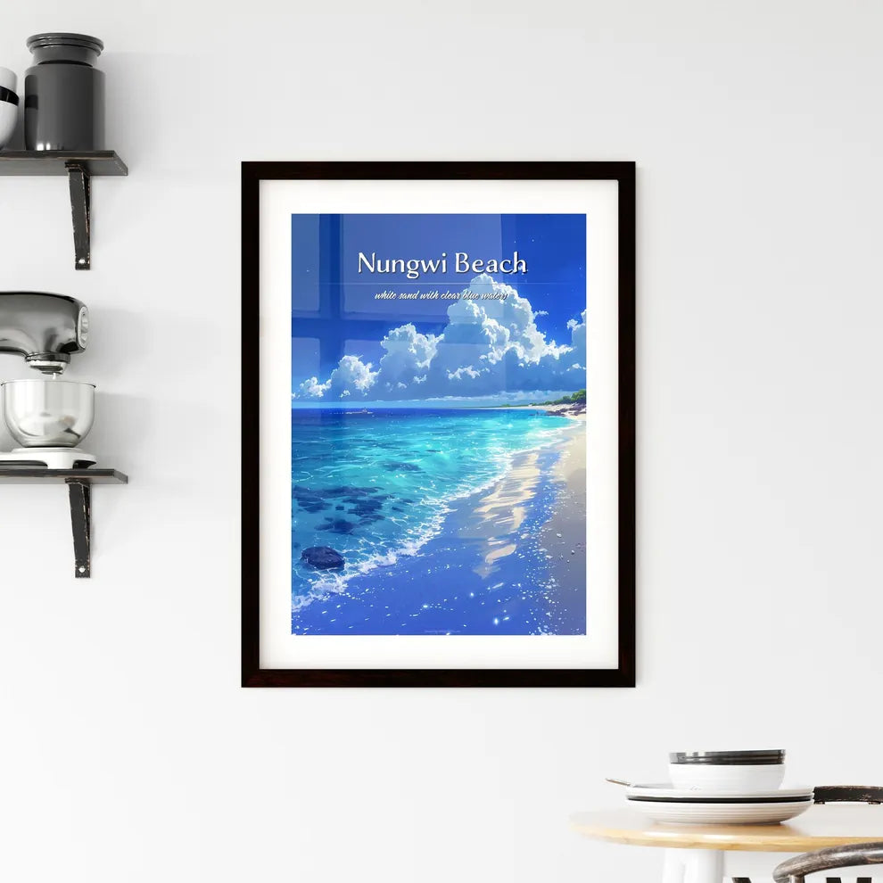 Nungwi Beach - Art print of a beach with Framed Print