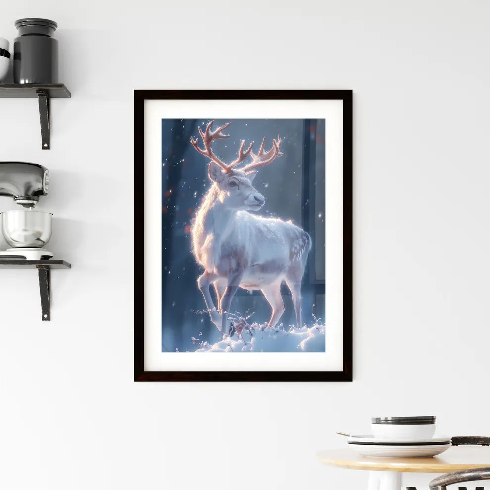 Winter wildlife wallpaper  Framed Print