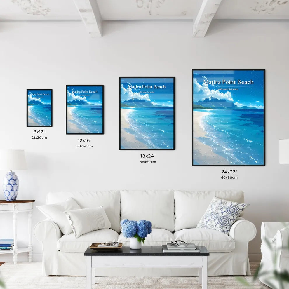 Matira Point Beach - Art print of a beach wi - Kitchen Hangings