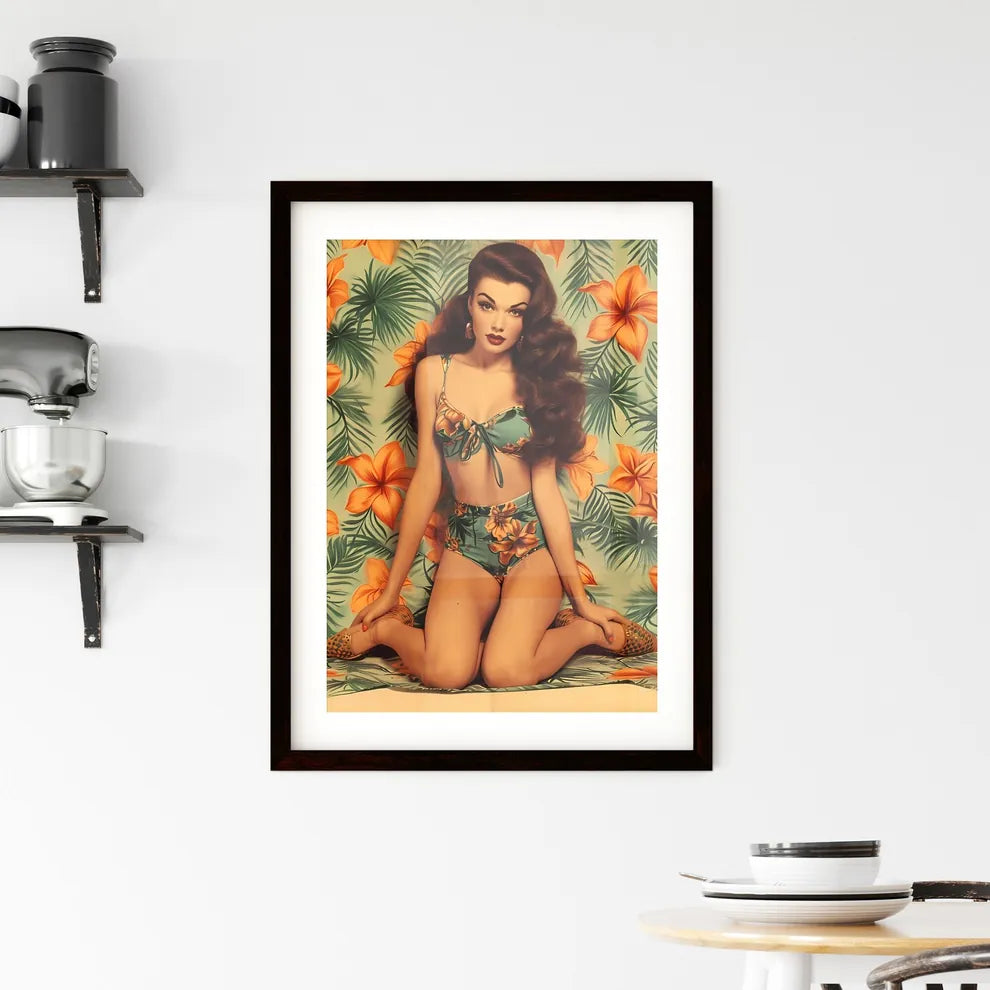 American pin up Framed Print