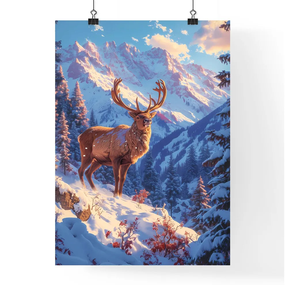 Winter wildlife wallpaper  Poster