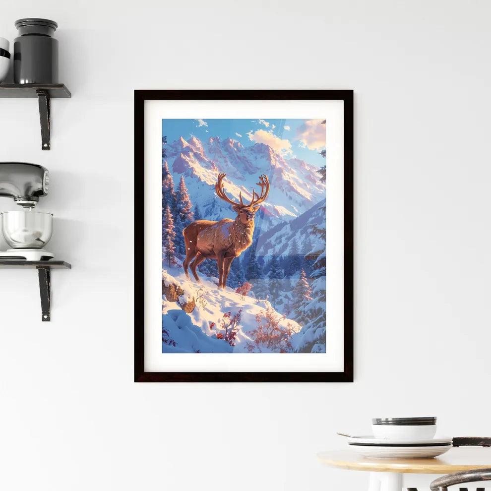 Winter wildlife wallpaper  Framed Print
