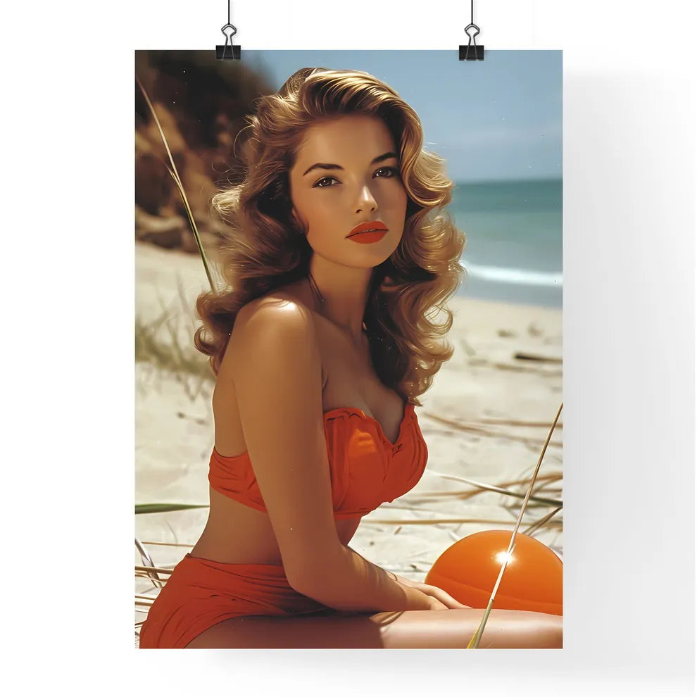 Sandra Bernhart playing - Art print of a wom Poster